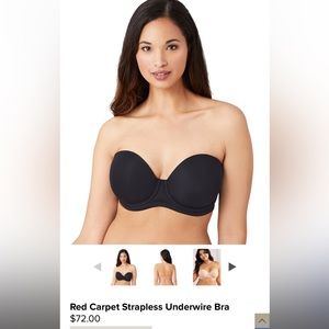 Wacoal Red Carpet Strapless Bra Sz 38G